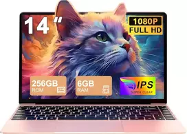 Nešiojamas kompiuteris Celeron N4020 iki 2.8ghz, 14 colių Win 11 su 5g Wifi 6+256gb Ssd išplėtimu iki 1tb, Bt 4.2 1920 x 1080 Fhd Mini Multimedia Connection, Notebook su vokiška klaviatūra, auksinės spalvos