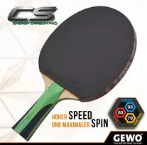 Gewo Cs Energy Carbon Pro stalo teniso raketė - Ittf patvirtinta - anglies pluošto raketė su kontrole ir didelėmis sukimosi savybėmis, įgaubta, 2,0 mm kempinė