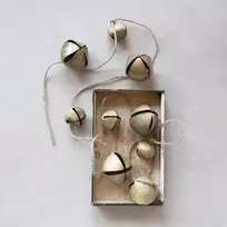 Creative Co-op 76" L metalinė varpelių girlianda, aukso spalvos metalinės girliandos, metalas