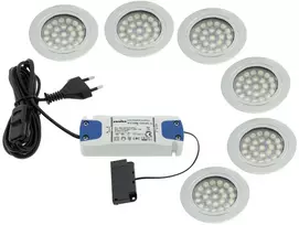 Įleidžiamas Led šviestuvas 12v, 6 vnt. šaltai balta