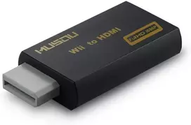 Tlsiwio Wii į Hdmi vaizdo signalo keitiklis Full Hd 1080p su 3,5 mm garso išvesties lizdu, juodas