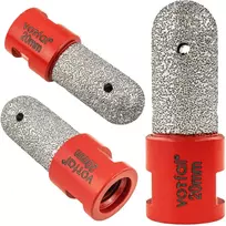 Deimantinė freza 20mm gresui plytelėms, gręžimo karūna M14 Profi, grąžtas glazūrai