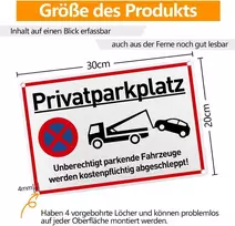 Aliuminio įspėjamasis ženklas su 4 gręžimo skylėmis užapvalintais kampais saugos ženklas Pažeidžiantis transporto priemonė nutempiama savininko sąskaita