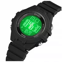 Vaikiškas elektroninis laikrodis skmei su data ir chronometru