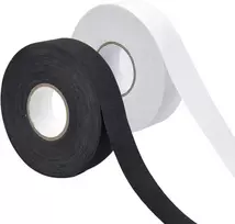 Jortmrd 2 ritiniai ledo ritulio juostos, 25 m x 25 mm, lipni ledo ritulio juosta, neslystanti ledo ritulio raketės juosta, ledo ritulio lazdos juosta ledo ritulio lazdoms, teniso raketėms, badmintonui, juoda, balta
