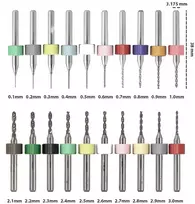 Giswell 20 dalių mini grąžtų rinkinys, preciziškas mini grąžtas pagamintas iš volframo plieno metalui ir grandinėms, 0,1–1,0 mm, 1,1–2,0 mm, graviravimo grąžtas, skirtas smulkiam gręžimui