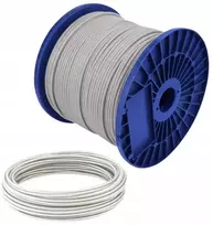 Plieninė virvė su Pvc danga 3mm 50m Cinkuota viela su apvalkalu Cinkuota virvė su izoliacija