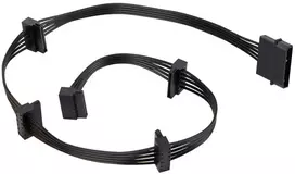 Yiejoya 4 kontaktų Ide Molex į 15 kontaktų Sata maitinimo kabelį, didelis 4 kontaktų Male į 5 x 15 kontaktų Sata Female kietojo disko maitinimo skirstytuvo adapterio kabelis, skirtas Diy Pc Server