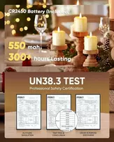 Homemory 12 Led arbatinių žvakių rinkinys 5,5 x 5,2 cm su nuotoliniu valdymu, beliepsnės mirgančios žvakės su baterijomis ir laikmačiu, šilta balta spalva vestuvėms, vakarėliams, festivaliams, kalėdinėms dekoracijoms