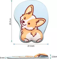 Pelės kilimėlis su gelio pagalvėle, Corgi dizainas