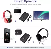 Oqimax Bluetooth adapteris Aux, 2-in-1 Bluetooth 5.3 siųstuvas-imtuvas su mažu vėlavimu, 3,5 mm Aux lizdo garso siųstuvas-imtuvas ausinėms, garsiakalbiams, stereo sistemai, automobiliui, televizoriui, nešiojamam kompiuteriui, lėktuvui