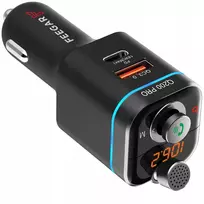Automagnetola Feegar Fm Bluetooth transmiteris Q200 Pro, greitasis įkroviklis Qc 4.0 42w audio