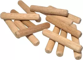 Jowe mediniai kaiščiai iš buko, 8 x 60 mm, 150 vnt. pakuotė | 8 mm kaiščiai | 8 gofruoti kaiščiai, pagaminti ir supakuoti Austrijoje