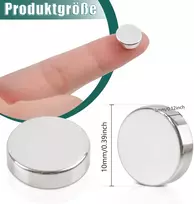 60 vnt. Neodimio magnetų 10x3 mm, itin stiprūs apvalūs magnetukai