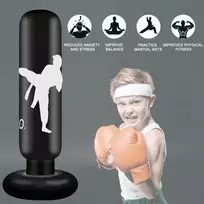 Zephyrcraft pripučiamas bokso maišas vaikams, 160 cm, stovintis bokso maišas karatė, taekwondo, Mma treniruotėms, bokso maišas berniukams ir mergaitėms nuo 6 metų
