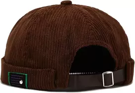 Xyiyi vyriška velvetinė dokerinė kepurė be kraštelių, kaukolės kepurė, darbininko jūreivio kepurė užlenktais kraštais, retro stiliaus beanie kepurė