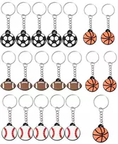 Kgduyc 20 mini futbolo kamuolių raktų pakabukų rinkinys, krepšinio beisbolo futbolo pvc raktų pakabukas, mini futbolo kamuolio raktų pakabukas vaikams, gimtadieniui, dovanai svečiui, vakarėlio dekoracijoms