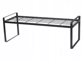 Virtuvinė įstatoma lentyna į spintelę, sulankstoma, metalinė, juoda, organizerius, Loft stilius