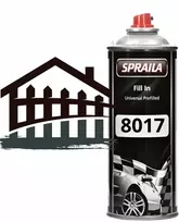 Ral 8017 blizgus rudas šokolado spalvos dažų purškiklis stogams, latakams ir tvoroms 400 ml