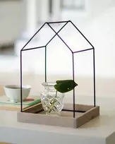 Vielinis namelis loft žibintas žvakidė, aukštis 25 cm, gėlių stovas, dekoracija