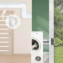 Vent Systems 100 mm ventiliacijos ortakių jungties flanšas, tiesus ventiliacijos vamzdis, plastikinis ortakių jungties plokštė vėsinimo, šildymo, vėdinimo sistemoms, hvac 10 cm