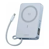 UGREEN PB773 MagFlow 10.000mAh 25W Magnetic Wireless Powerbank Qi2 integriertes 30W USB-C Schnellladekabel MagSafe-kompatibel silbe
