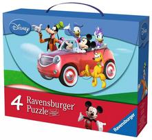 Ravensburger 4 dėlionės lagaminėlyje „Peliuko Mikio klubas“, nuo 3 m.