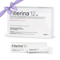 Fillerina 12HA Dermatologinis kosmetinis užpildas 2 x 30 ml + Fillerina 12 HA Dieninis kremas 50 ml, 4 lygis