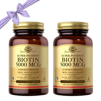 Solgar Biotin 5000 MCG plaukams, odai ir nagams, rinkinys 50 x 2