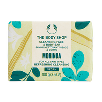 The Body Shop Moringa valomasis veido ir kūno muilas, 100 g