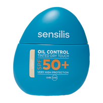 Sensilis Oil Control Dry Touch Tinted Light tonuojantis apsauginis kremas nuo saulės SPF50+ 40 ml