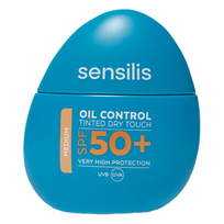 Sensilis Oil Control Dry Touch Tinted Medium tonuojantis apsauginis kremas nuo saulės SPF50+ 40 ml