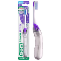GUM Travel Ortho Soft sulankstomas dantų šepetėlis, 1 vnt.