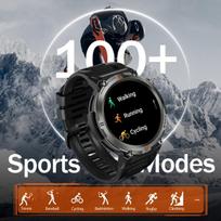 Sportinis išmanusis laikrodis, Juodas plienas + juodas lempos šonas