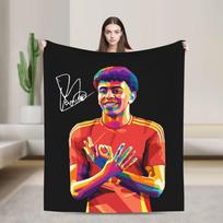 Lamine Y-Yamal Blanket Football Soccer Fuzzy Funny Breathable Throw Blanket for Home Restaurant Winter Size: 150*200cm, Weight: 280 GSM