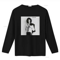 Patti Smith Horses Medvilniniai marškinėliai Stilingi moterims su ikonišku dizainu vintage skalauti madingi minkšti gatvės stiliaus kvėpuojantys homme M white
