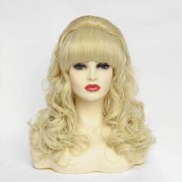 HAIRJOY Sintetiniai plaukai Bityno perukas Moteriškas Garbanotas Ilgas Karščiui atsparus Cosplay perukas 26inches beige