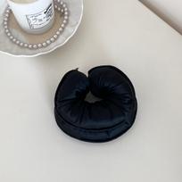 Sponge Sleep Elastic Ponytail Holder Hair Scrunchies for Women Hair Accessories Girls Soft Solid Satin Filled Cotton Big Bands gray
