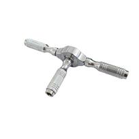T-Shaped Multifunctional Ratchet Wrench & Screwdriver Combo Tool gray