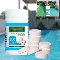 100Pcs Pool Cleaning Tablets Swimming Pool Water Purification Care Tablets blue
