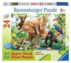 Ravensburger grindų dėlionė „Džiunglių jaunikliai“, 24 det., nuo 3 m.