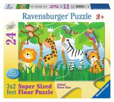 Ravensburger grindų dėlionė „Džiunglėse“, 24 det., nuo 3 m.