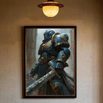 Žaidimo W-WarhammerS 40K Plakatas HD menas lipnus prie sienos atsparus vandeniui namų svetainės miegamojo baro estetinė apdaila 50cm×70cm NoFrame