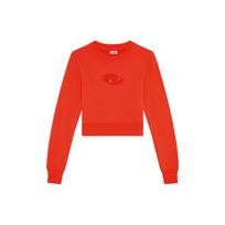 Diesel Ss23 Oval-D Series Logo Hollow Out Solid Color Letter Print Long Sleeve Knit Sweater Women sweater Red A099310GRAC-45C XXS red