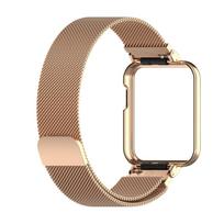 Milano dirželis skirtas „Xiaomi Mi Watch Lite Smart Watch“ metalinis rėmas, apsauginis dėklas, apyrankė, laikrodžio apyrankė, skirta „Redmi Watch 2 Lite Correa“ Redmi Watch 2 brown