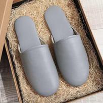 Japoniško stiliaus avikailio šlepetės: Aukščiausios klasės visasezoninė oda poroms - Idealiai tinka namams, viešbučiui ar svečių namams Size 29 (Fits EU 42-43) sidabro pilka spalva