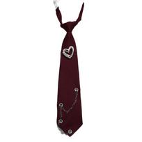 Elegant Korean Style Love Heart Tie Black Choker Long Necktie College Style Necklace Shirt Tie black