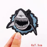 Rock Music/Muscle Animal Embroidered Patch Shar Monkey Dinosaur Patch Iron On Patches For Clothing Thermoadhesive Patches DIY