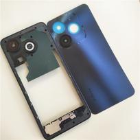A+++ Full Housing For Infinix Smart 8 X6525 Middle Frame Front Bezel Mid Plate +Battery Cover Back Panel Rear Replace Full Housing Black blue