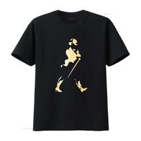 NEW JOHNNIE WALKER WHISKEY LOGO T SHIRT FUNNY AMERICAN SIZE S 5XL vintage Washed designer clothes Slightly Breathable Stylish XS black